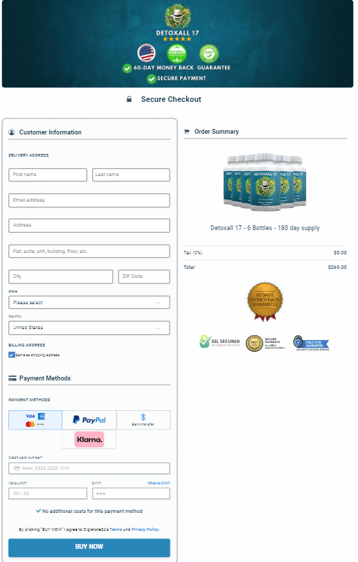 detoxall 17 order page